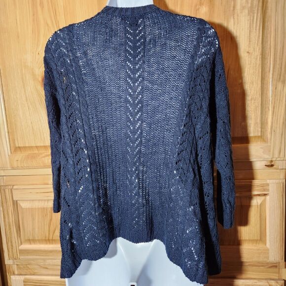 2 Sweater Shawls – Women’s Small | Basic Editions | Blue & Gray | Knit Bundle - Picture 5 of 10